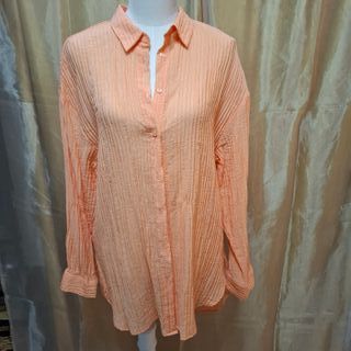 Blusa Leftis Naranja con Abertura Trasera