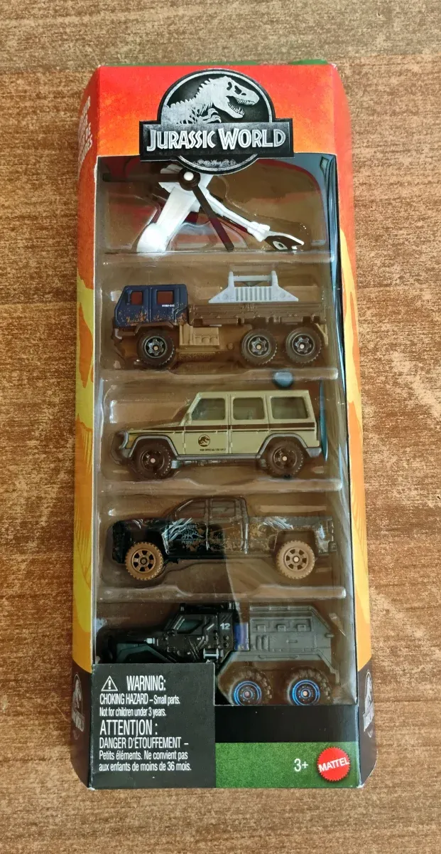 Pack 5 Coches Matchbox Jurassic World