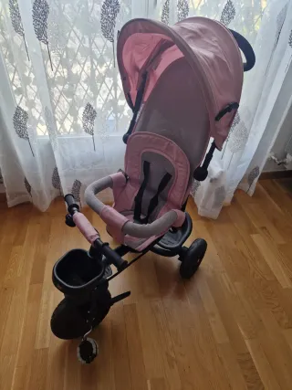 Triciclo infantil rosa y negro