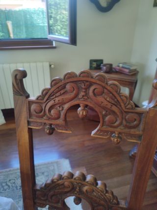 Mesa+6 Sillas de madera de castaño macizo