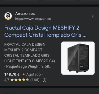 Caja ATX Fractal Meshify 2 Compact cristal tintado