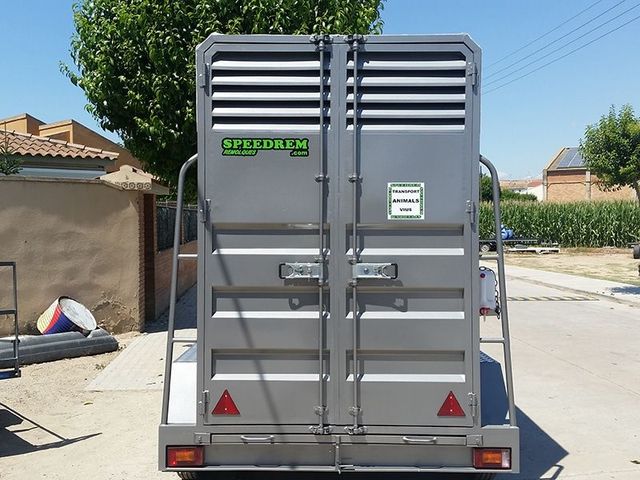 Remolque para 2 caballos techo de fibra