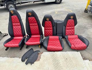 Asientos Porsche Panamera Cuero Rojo/Negro