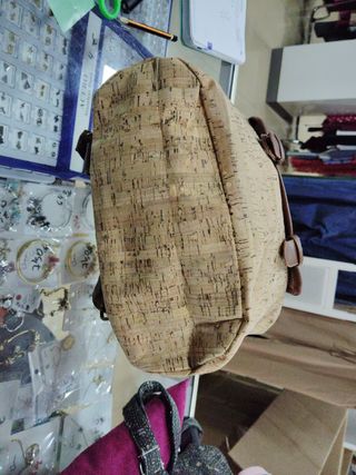 Mochila de corcho y piel
