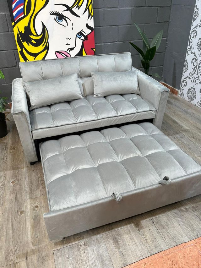 Sofá Cama Gris Nuevo
