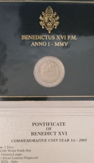 Moneda 2 euros Vaticano 2005 Conmemorativa