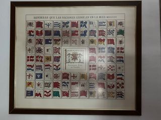 Cuadro de Banderas Marítimas Antiguas