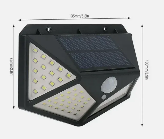 12 Faretti 100 LED Pannello Solare per giardini