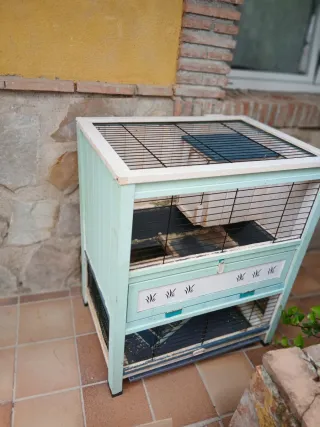 Cajón doble para conejos