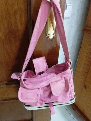 Bolso tela Converse rosa