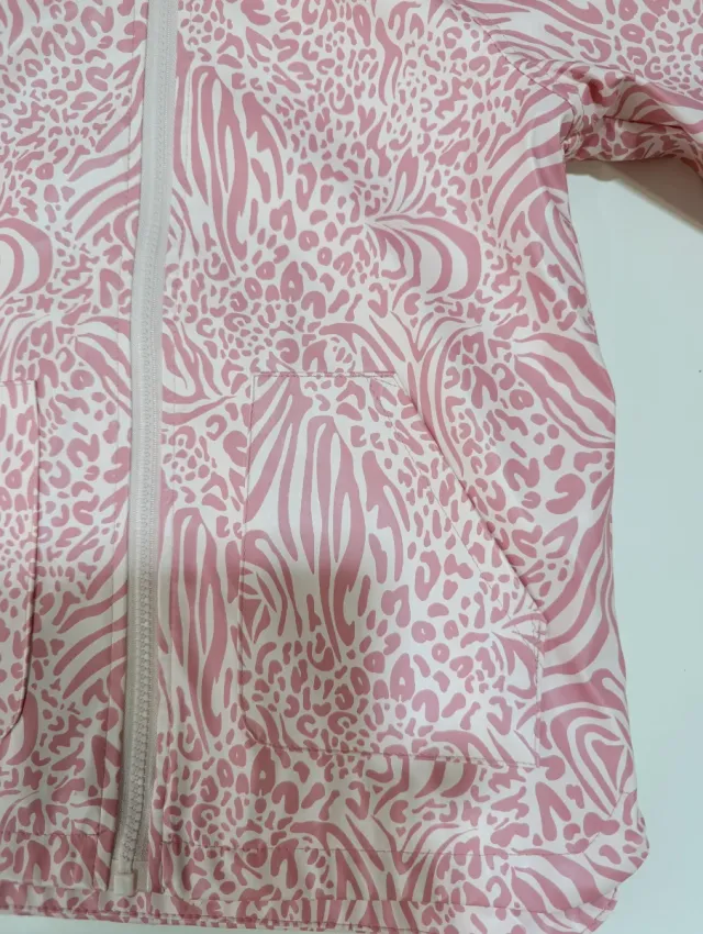 Chaqueta niña rosa estampado