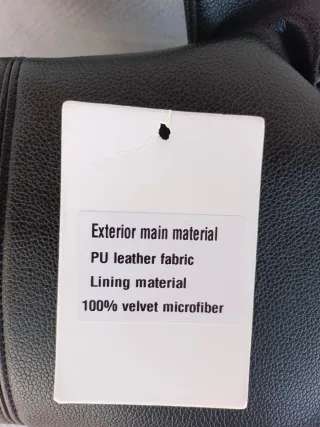 Bolso piel sintética negro asa doble