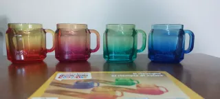 4 Tazzine Vetro Colorato Nutella