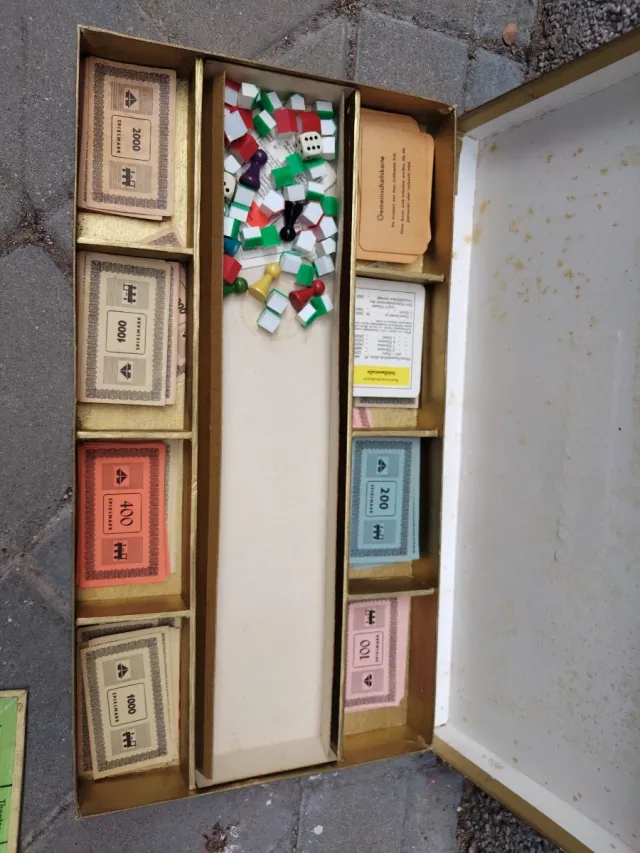 Jogo de Monopólio Antigo Vintage Gold Edition 1940