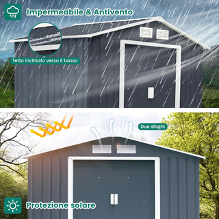 Casetta da Giardino 2,37㎡, Capanno da Esterno in L