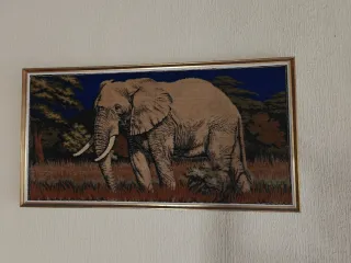 Lienzo de elefante en tela