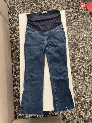 Vaqueros premamá flare Mango