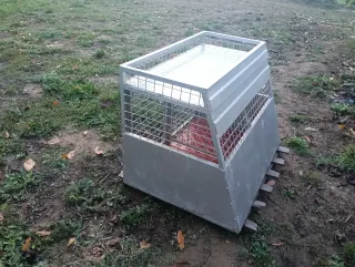 Jaula para perros metálica con doble puerta