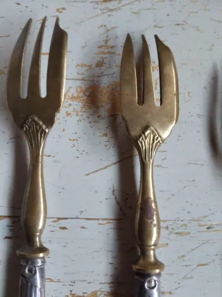 Vaso sombrero vaquero tenedores vintage plata Ley