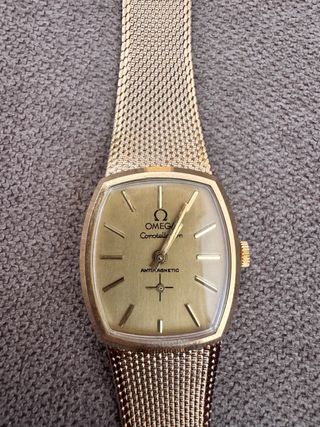 Reloj Omega Dorado Malla Metálica