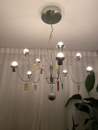 Lámpara Techo Ikea Descatalogada Cristal Metal