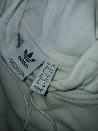Sudadera Adidas Originals corta blanca