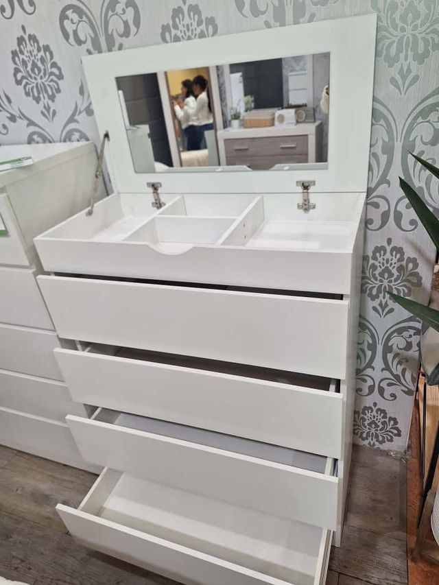 Sinfonier Blanco 4 Cajones con Espejo