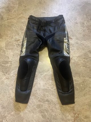Pantalones Cuero Dainese Talla 52 Negro/Amarillo