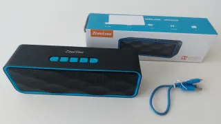 Altavoz Portátil Zoetree Negro/Azul, como nuevo