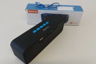 Altavoz Portátil Zoetree Negro/Azul, como nuevo