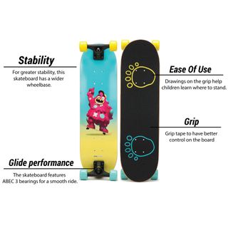 SKATEBOARD COMPLETO NIÑOS 3-7 AÑOS PLAY 120 SKATE