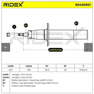 Amortiguadores Ridex 854S0921