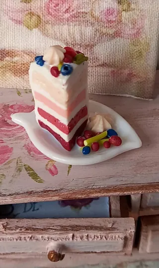 Miniatura fetta di torta cm 2