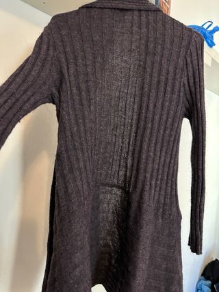 Cardigan lungo a coste