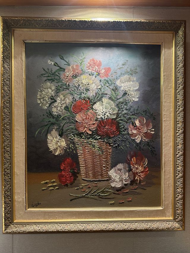 Cuadro Flores Cesta Mimbre