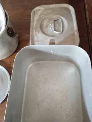 2 Fiambreras rancho vintage aluminio