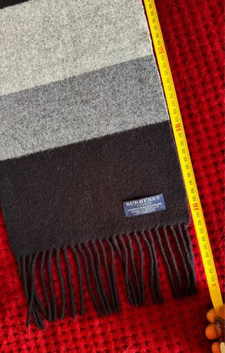 BURBERRY BUFANDA LANA Y CASHEMERE RAYAS HOMBRE
