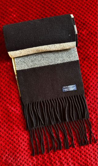 BURBERRY BUFANDA LANA Y CASHEMERE RAYAS HOMBRE
