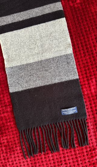 BURBERRY BUFANDA LANA Y CASHEMERE RAYAS HOMBRE