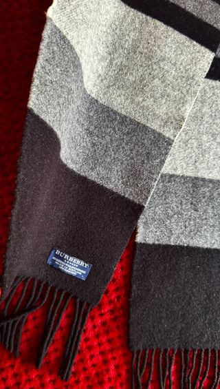 BURBERRY BUFANDA LANA Y CASHEMERE RAYAS HOMBRE