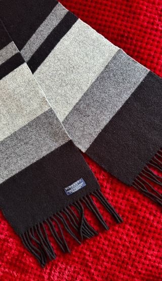 BURBERRY BUFANDA LANA Y CASHEMERE RAYAS HOMBRE