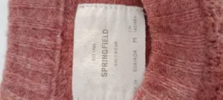 Jersey rosa de punto con lana oversize T. M