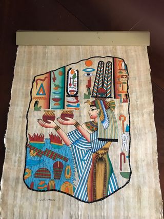 Papiro Egizio Dipinto a Mano