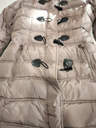 Cappotto piumino beige/grigio