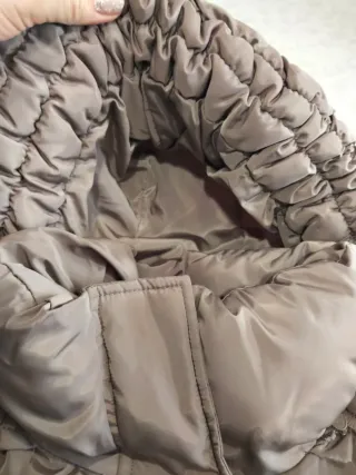 Cappotto piumino beige/grigio