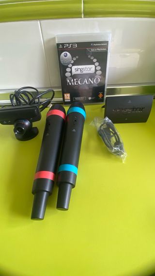 2 Micros Sing Star + Cámara y Juego Mecano PS3