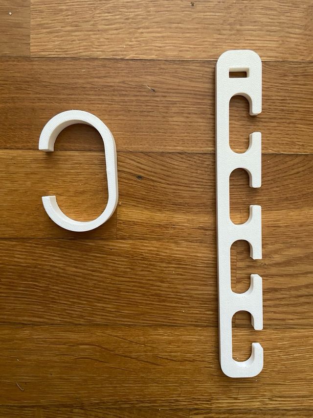 Perchero Múltiple Blanco y Plateado