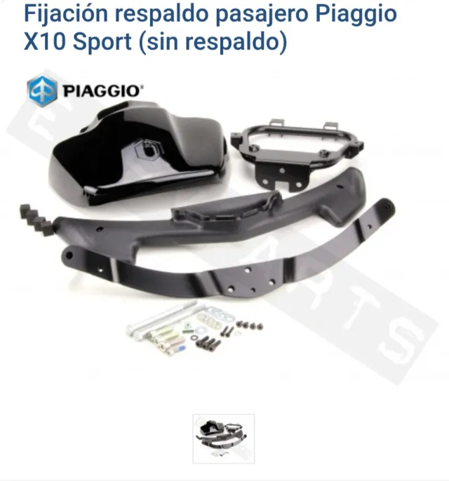  Piaggio X10,estructura para respaldo