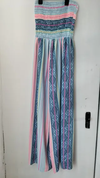 Mono largo estampado sin tirantes