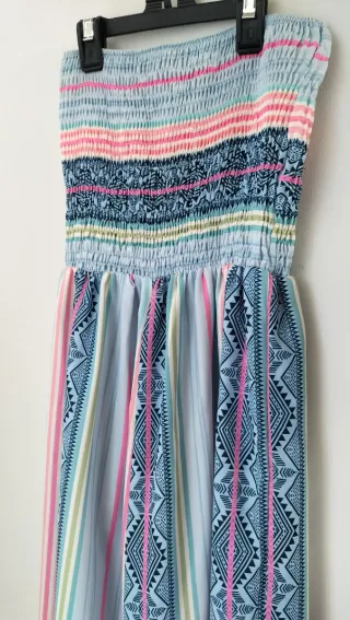 Mono largo estampado sin tirantes